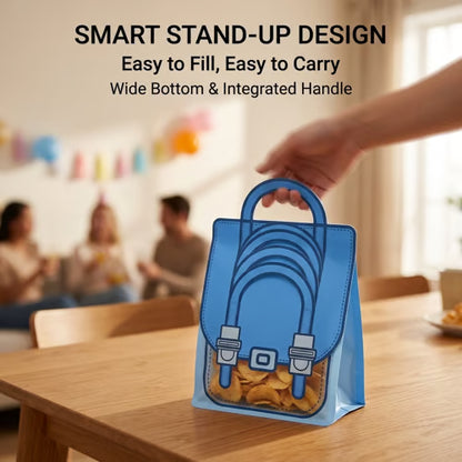🛍️ 20-Pack Reusable Smell-Proof Stand-Up Pouches – Multicolor Backpack Goody Bags for Kids Parties & Snacks