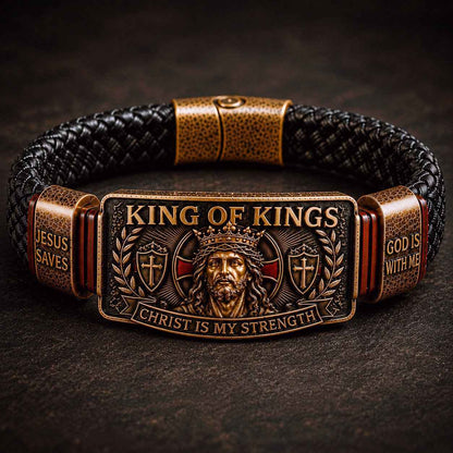 ✨ Adjustable Faith Wristband | King of Kings Bracelet