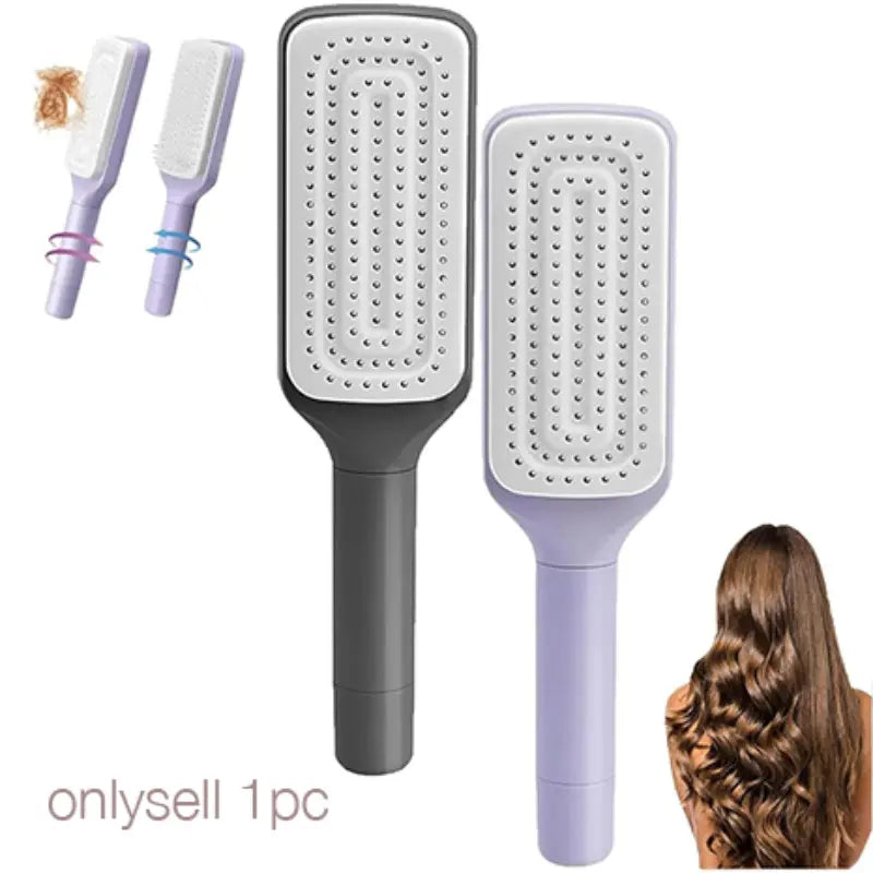 ✨ Say Goodbye To Hair-Filled Brushes — The Self Cleaning Comb Everyone’s Obsessed With! 💁‍♀️