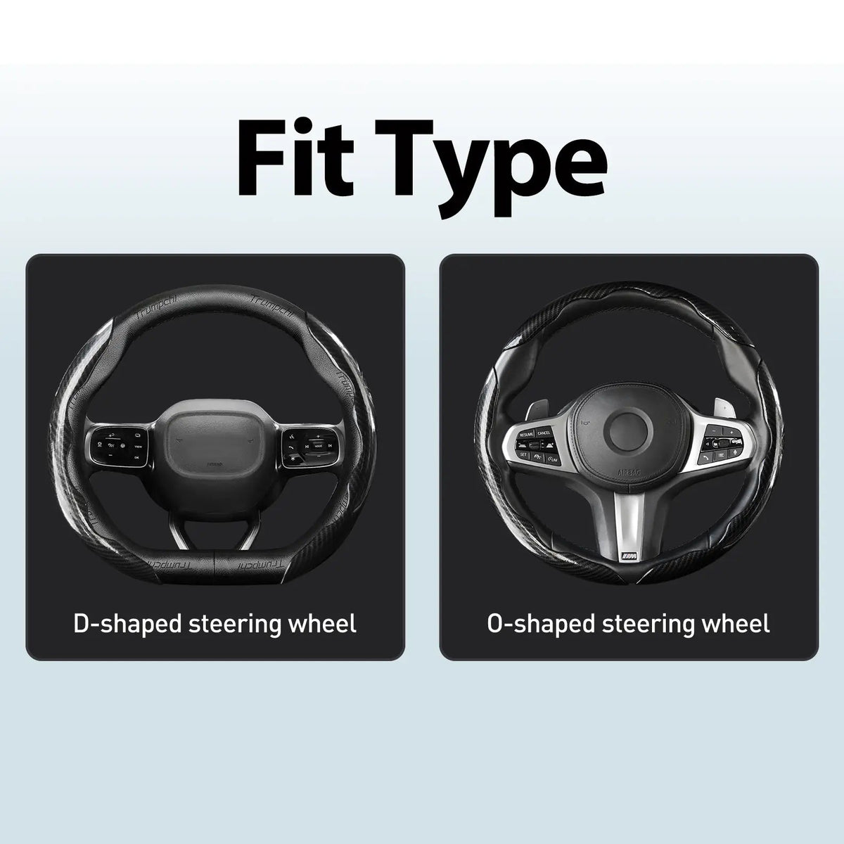🚘Non-Slip Car Steering Wheel Cover for 15 Inch Wheels
