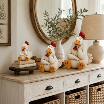 🔥Last Day 49% OFF🐔Daydreaming Chicken Resin Statue
