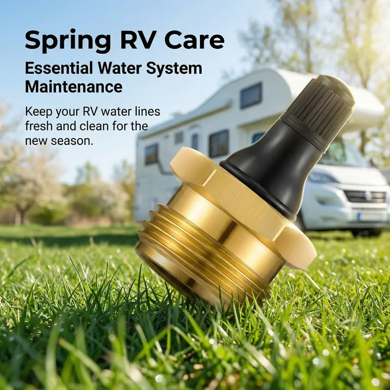 2-Pcs Brass RV Blow Out Plugs with Drain Valve