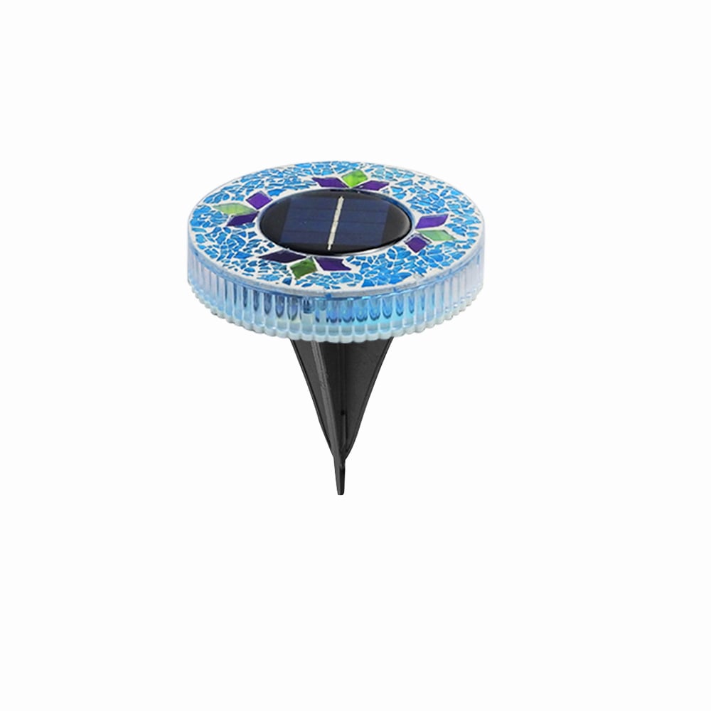 🚀Gift for Father's Day✨Solar Outdoor Mosaic Disc Lights (4-Pack)