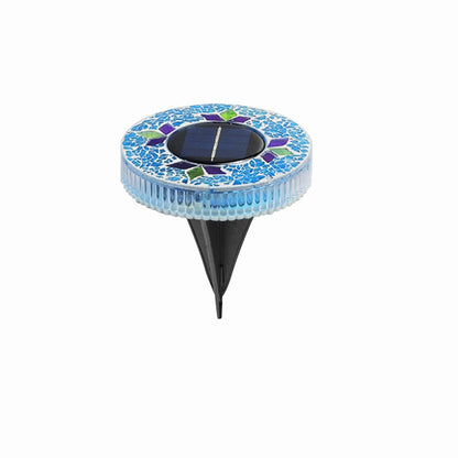 🚀Gift for Father's Day✨Solar Outdoor Mosaic Disc Lights (4-Pack)