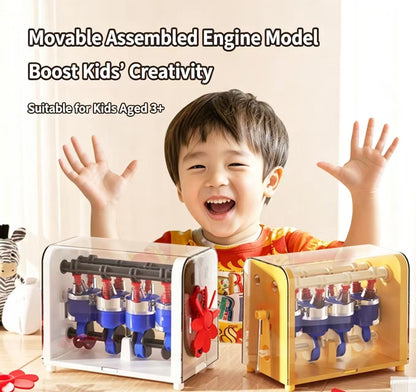 Engine model toy assembly