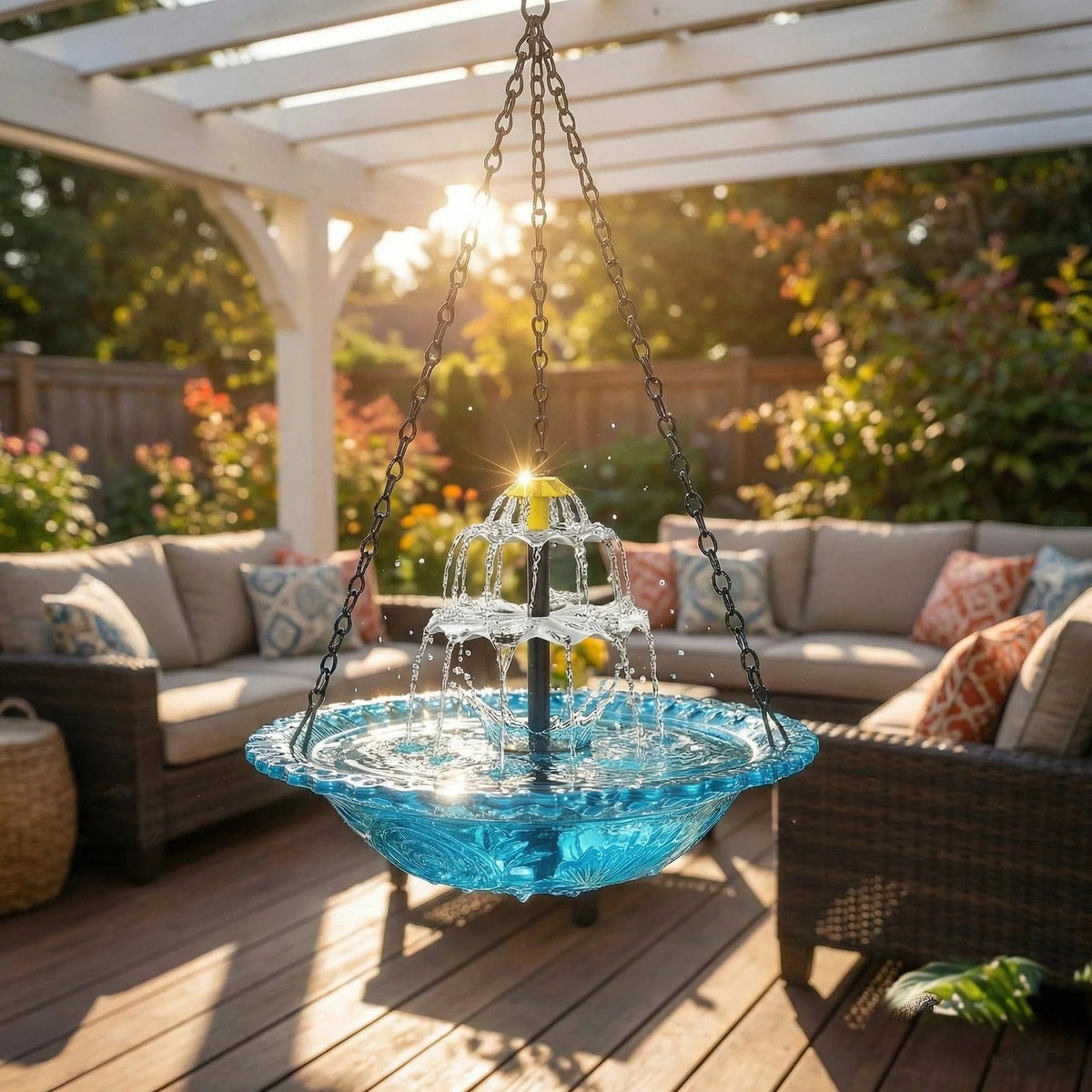 🔥46% Off--Solar Cascade Hanging Bird Bath Fountain🎁Buy 2 Free Shipping