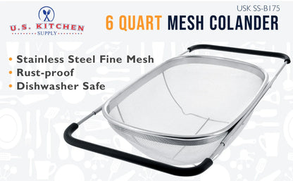 🥗 Premium Stainless Steel Colander – Fast Draining, Effortless Cooking