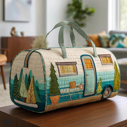 🔥LAST DAY 49% OFF✨🏕️ Vintage Camper Quilted Duffle Bag | Whimsical Retro Travel Companion