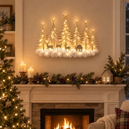 🔥Buy 2 Get 20% OFF🎄Lighted Christmas Woodland Forest Wall Decor