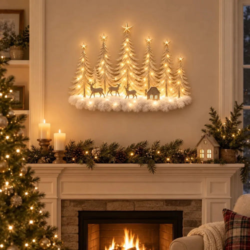 🔥Buy 2 Get 20% OFF🎄Lighted Christmas Woodland Forest Wall Decor
