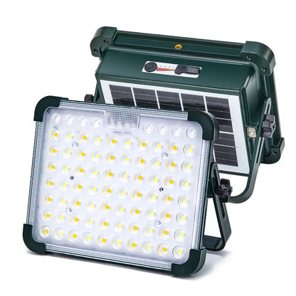 10000LM Solar Camping Light with Side Flashlight, 6 Lighting Modes, 4800mAh Rechargeable LED Work Light & Emergency Power Bank for Camping, Power Outages, Garage
