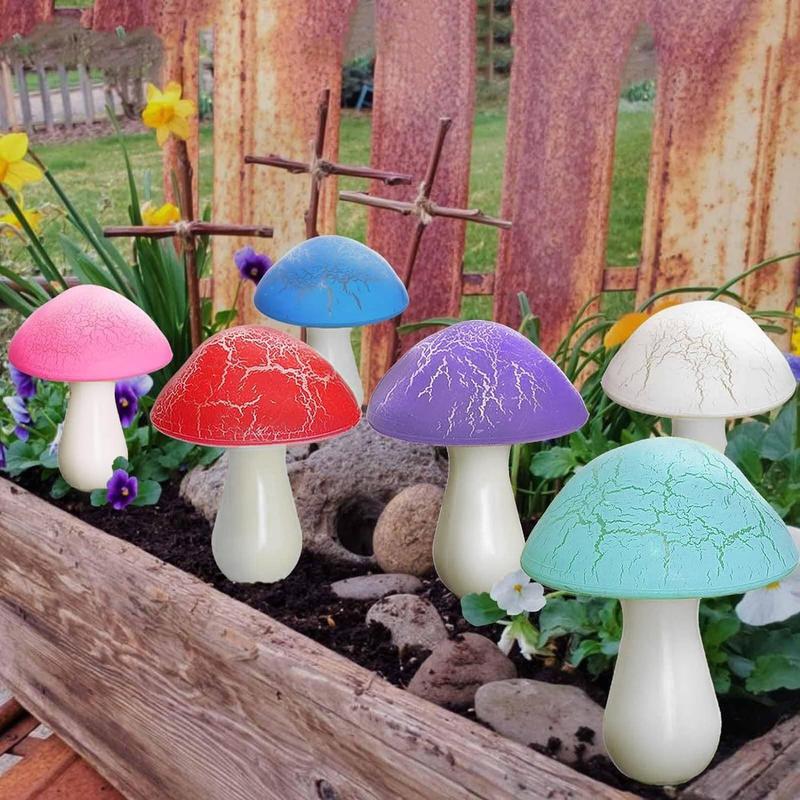 8 Pcs Solar Powered Mushroom Shaped Garden Light