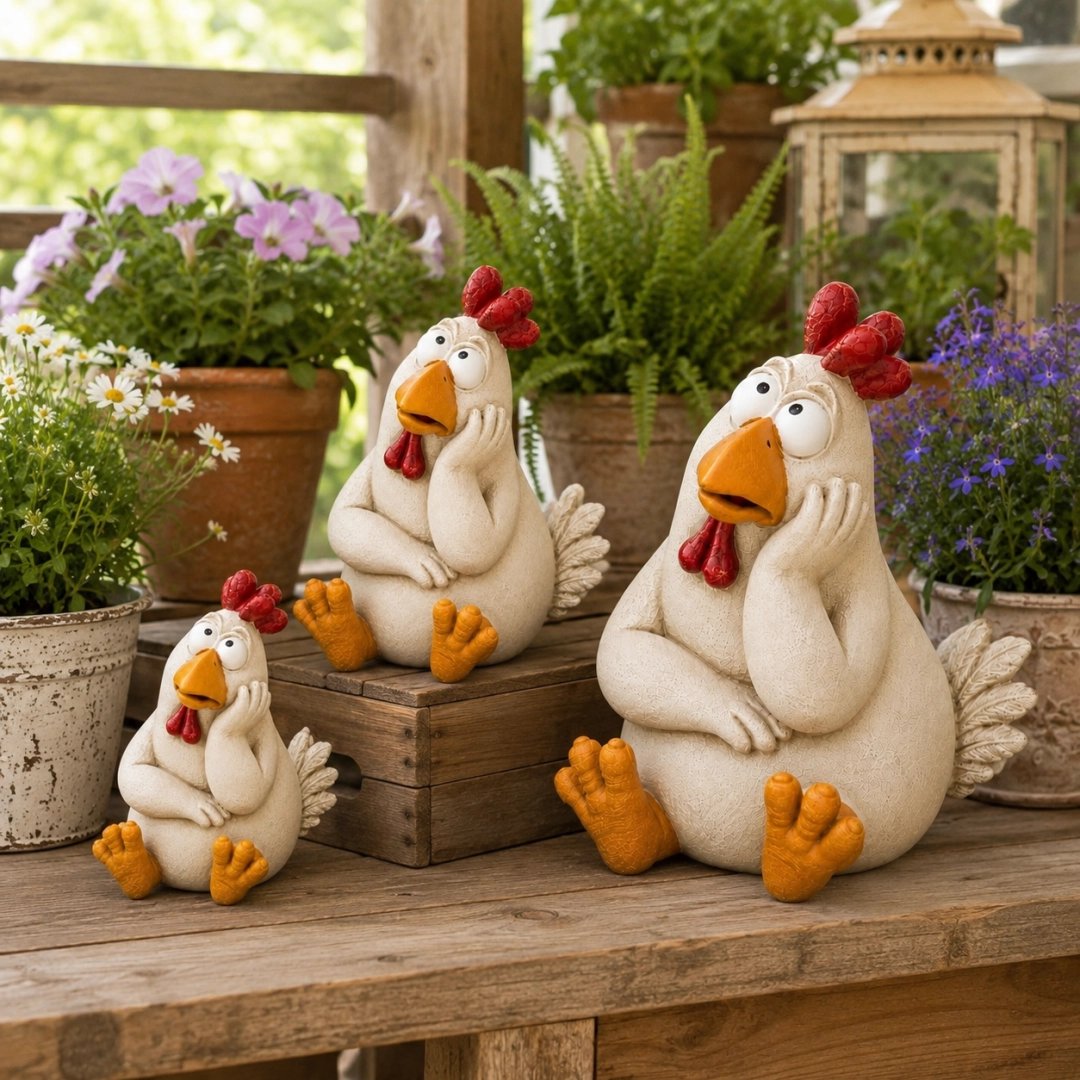 🔥Last Day 49% OFF🐔Daydreaming Chicken Resin Statue
