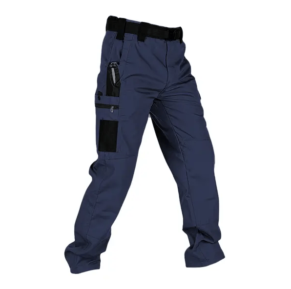 🔥Men's Waterproof Tactical Work Pants - Solid Color with Multi-Pockets for Outdoor Activities