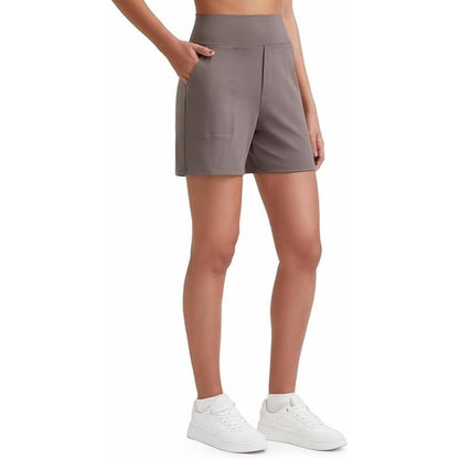 🏋️‍♀️🏃‍♀️Women’s High-Waist Athletic Shorts – Running & Yoga Summer Shorts with Pockets(🔥Buy 2 Get EXTRA  10% OFF)