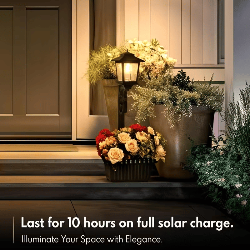 ✨49% OFF🌞2-in-1 Outdoor Solar Lamp Post Light with Planter: Illuminate & Decorate Your Garden🌼