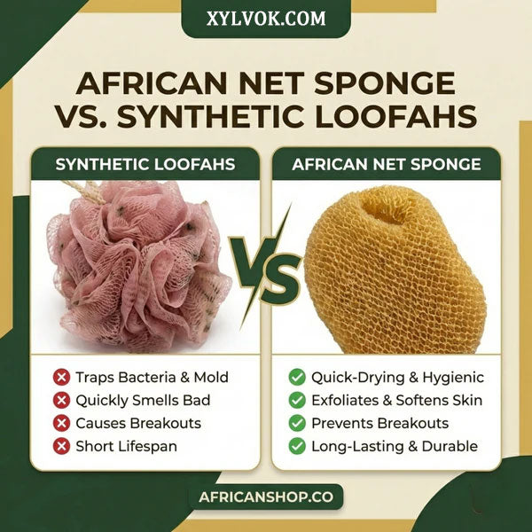 100% Authentic African Exfoliating Net Sponge