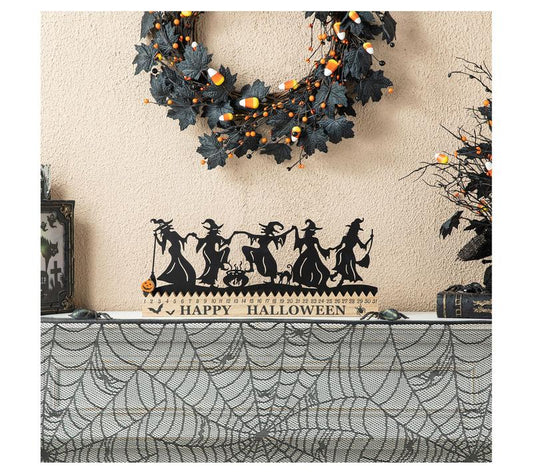 💪Hot Sale! 🔥50% OFF - ✨🎃Glitzhome 18"L Halloween Dancing Witch Countdown Table Sign