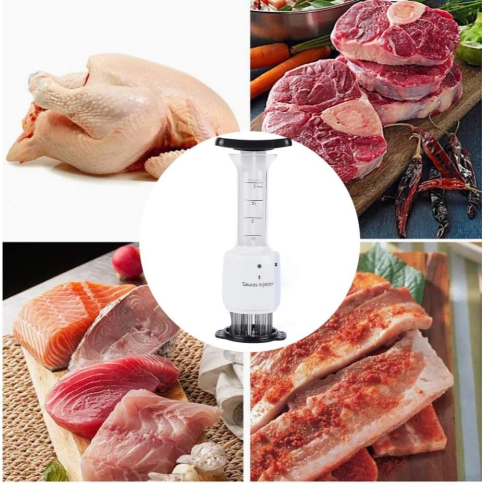 🔪Kitchen Essentials🥩Professional 2-in-1 Meat Tenderizing Injector, Steak Marinade and Seasoning Sauce Injector