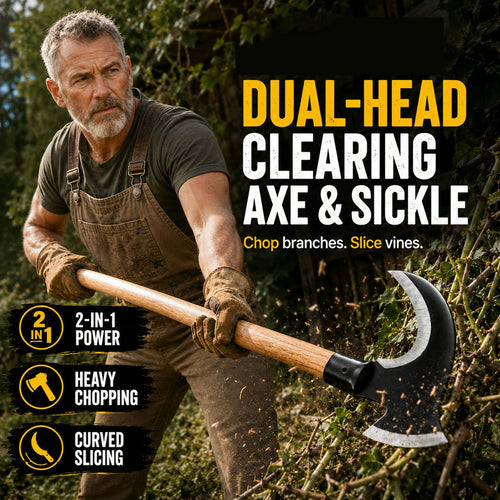 Dual-Head Clearing Axe & Sickle