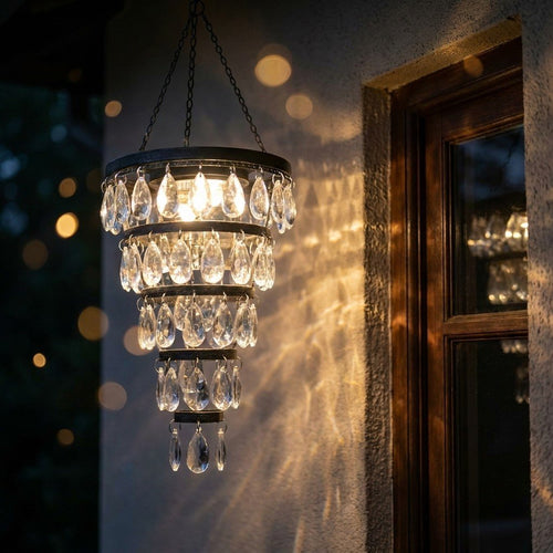 🔥Solar Hanging Crystal Chandelier