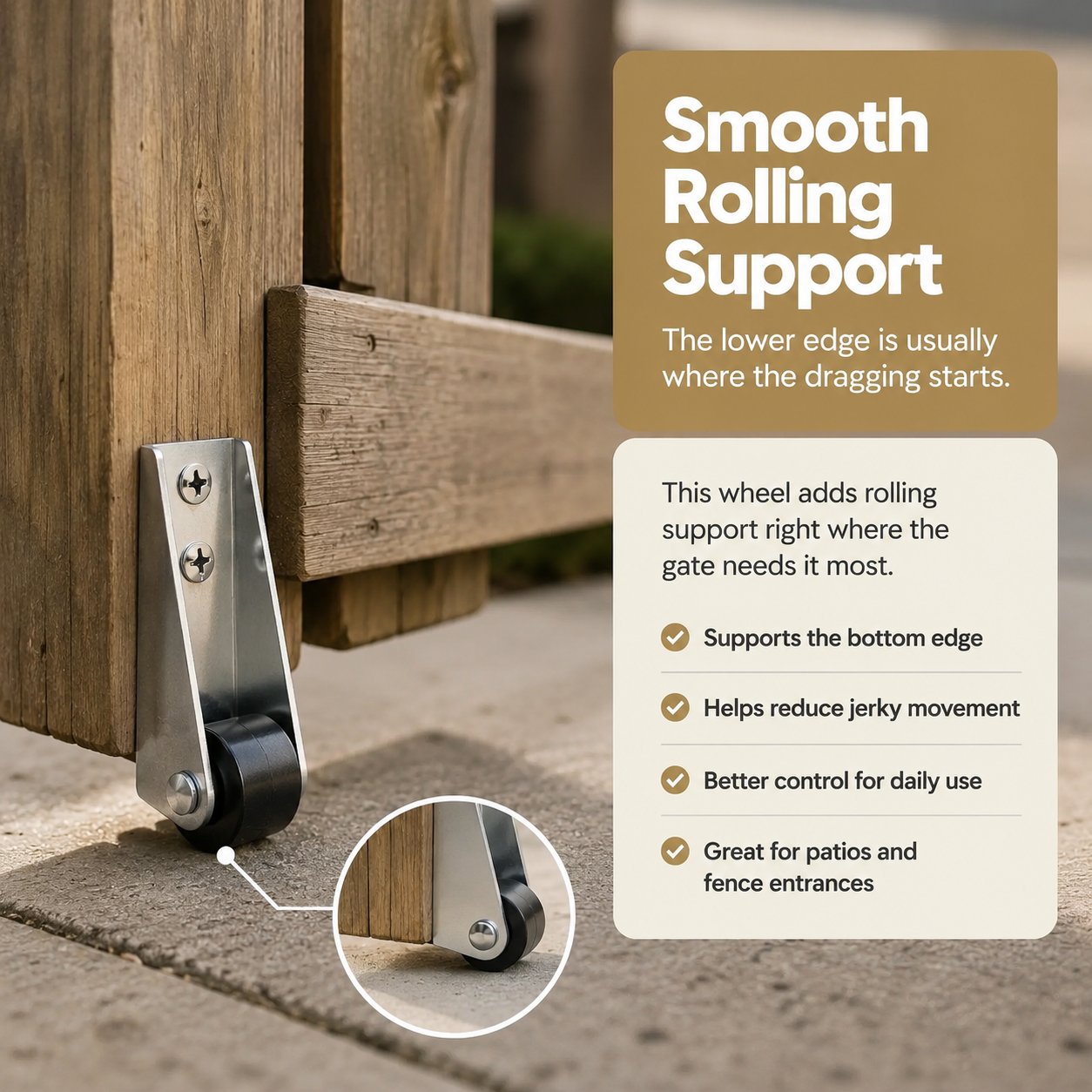 Vertical Track Roller Wheel Sliding Door Bottom Guide
