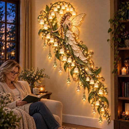 🔥Buy 2 Get 20% OFF🔥🌹🧚‍♀️Enchanted Flower Fairy Wall Light✨Cascading Floral Decor