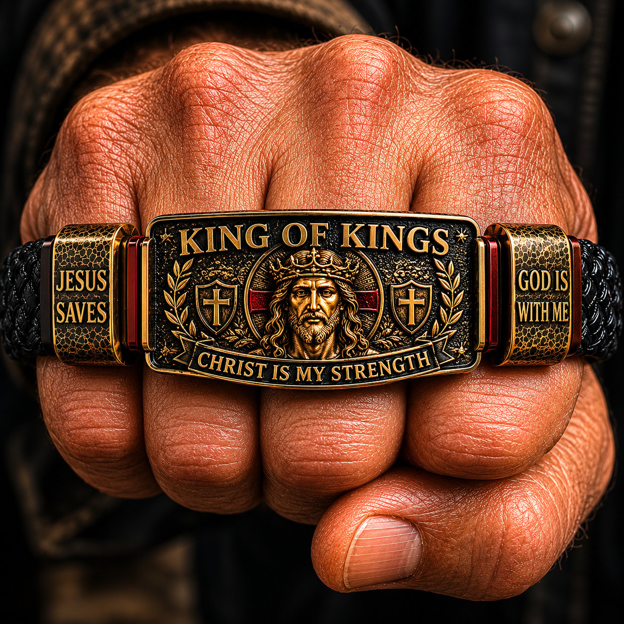 ✨ Adjustable Faith Wristband | King of Kings Bracelet