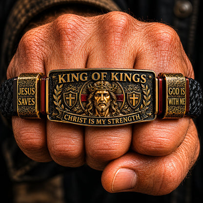 ✨ Adjustable Faith Wristband | King of Kings Bracelet
