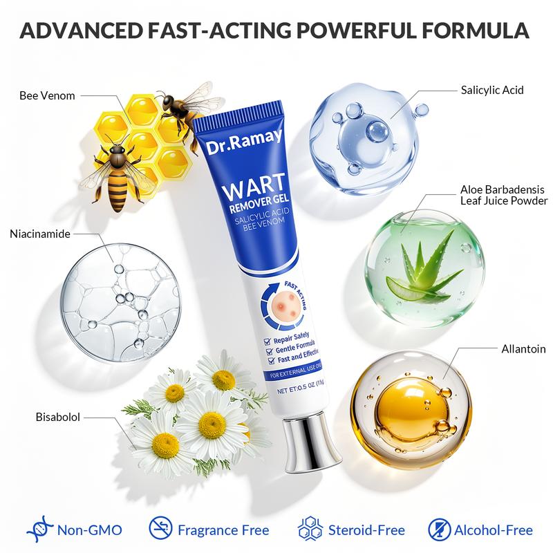 ✨Salicylic Acid 20% Wart Remover Gel, Common & Plantar Wart Treatment, Fast-Drying Formula for External Use, 0.5 Oz (15g)