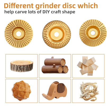 🎉Limited Edition $24.99, Only 100 Sets Left! 🛠️3PCS Wood Carving Disc Set