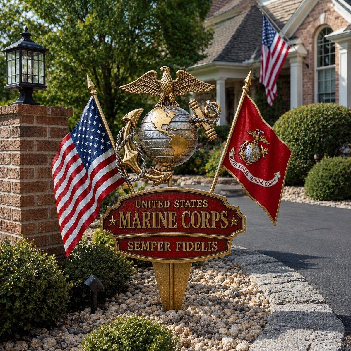 🏆Last Day Promo: 49% OFF 🎖️-US Marine Corps Semper Fidelis Tribute Garden Stake - ✈️Buy 2 Free Shipping Today!