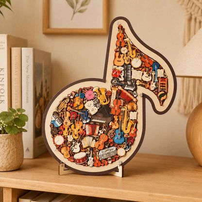 🔥Last Day 50% OFF - 🎶Musical Note Instrument Jigsaw Puzzle Ornament