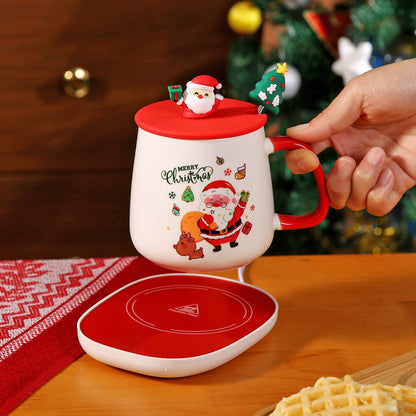 ✨🎅Christmas Ceramic Coffee Mug Gift Set with Cup Warmer
