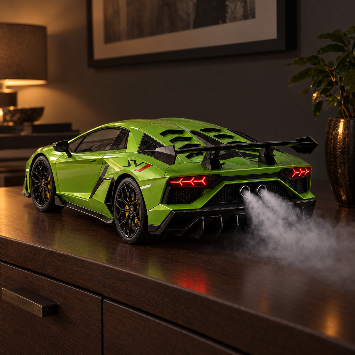 🏎️💨 Track-Inspired Sports Car Display Model – Exhaust Mist Effect Collector Decor