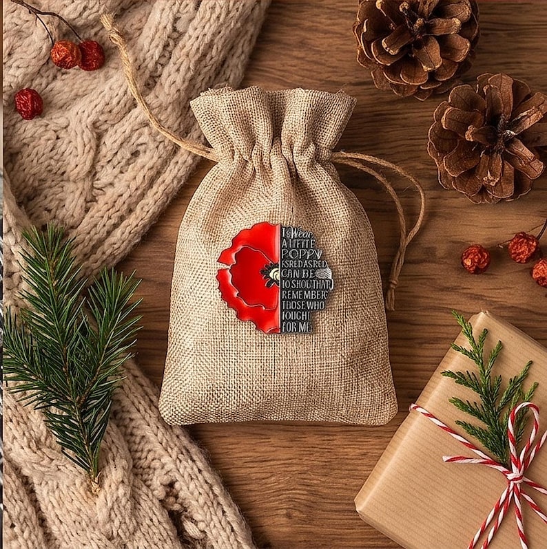 🎖️ Remembrance Poppy Enamel Pin - Veterans Day Memorial Brooch