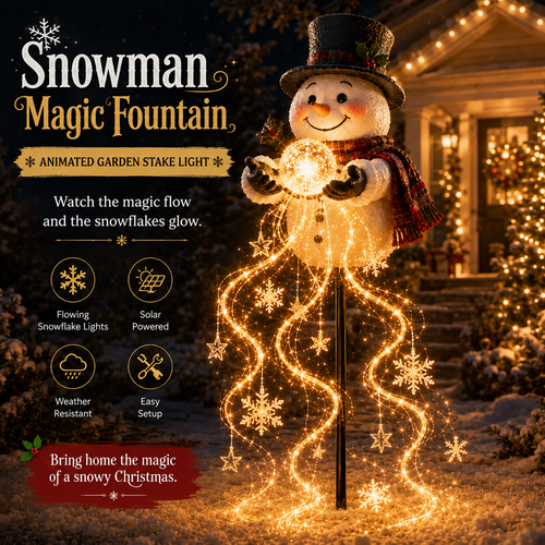 🎄49% OFF🎄 Snowman Magic Xylvok™-Flowing Snowflake LED Christmas Garden Light❄️