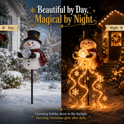 🎄49% OFF🎄 Snowman Magic Xylvok™-Flowing Snowflake LED Christmas Garden Light❄️
