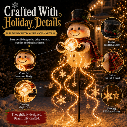 🎄49% OFF🎄 Snowman Magic Xylvok™-Flowing Snowflake LED Christmas Garden Light❄️