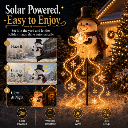 🎄49% OFF🎄 Snowman Magic Xylvok™-Flowing Snowflake LED Christmas Garden Light❄️