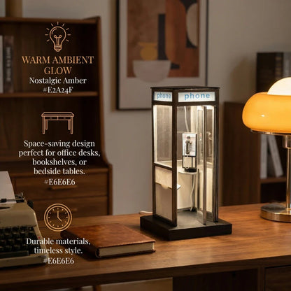 🔥Last Day 49% OFF - ☎️Retro Vintage Tall PhoneBooth Lamp