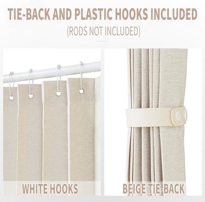 Room Partition Divider Curtains, Pleated Folding Door Curtain for Doorways