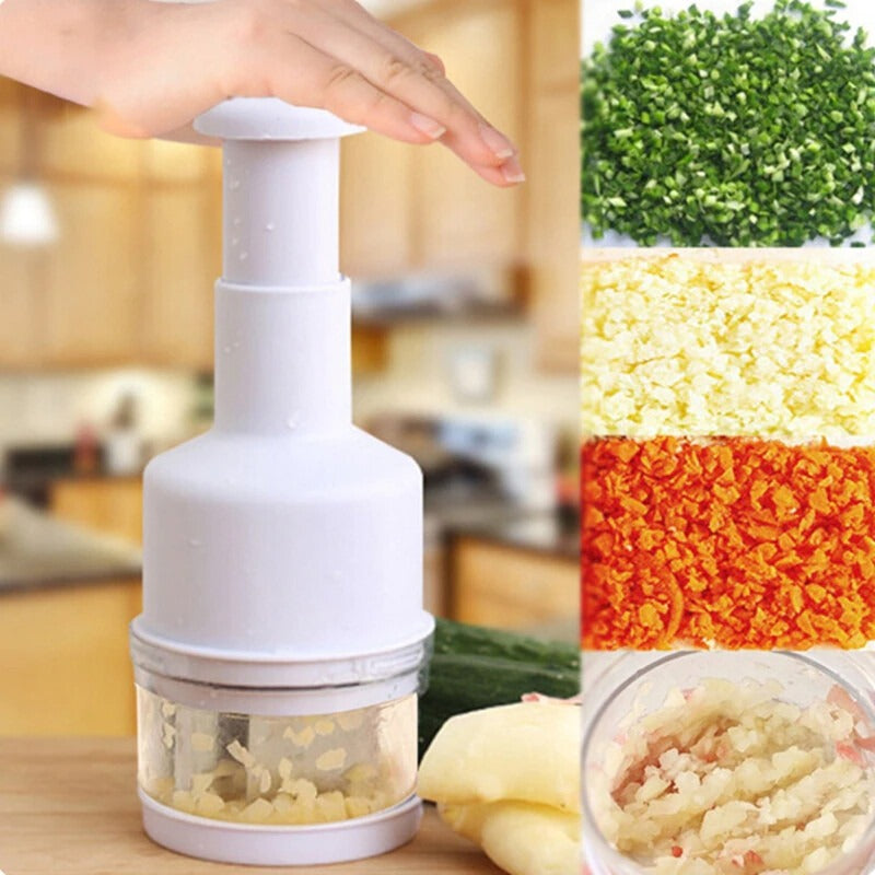 Manual Hand Held Slap Food Chopper Ginger Garlic Crusher Portable Kitchen Tool
