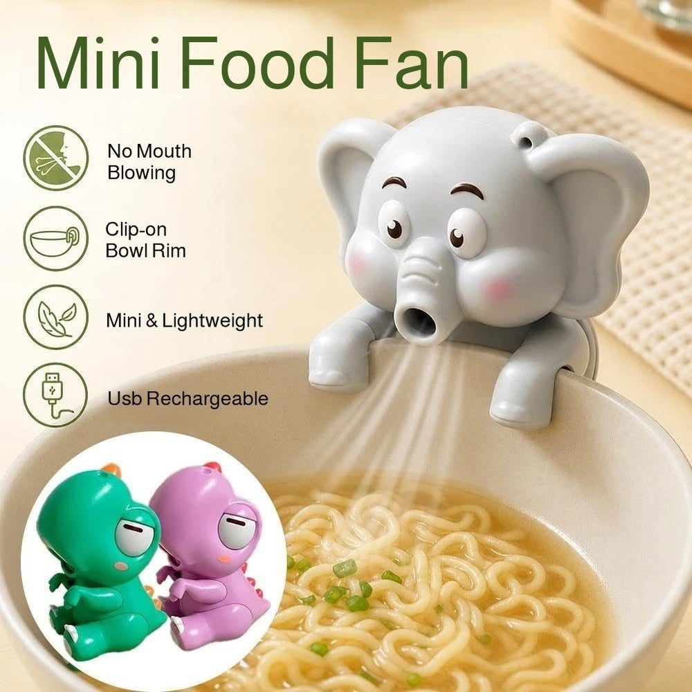 🔥HOT SALE🔥Clip‑On Portable Food Cooling Fan, USB Rechargeable for Bowl Edge