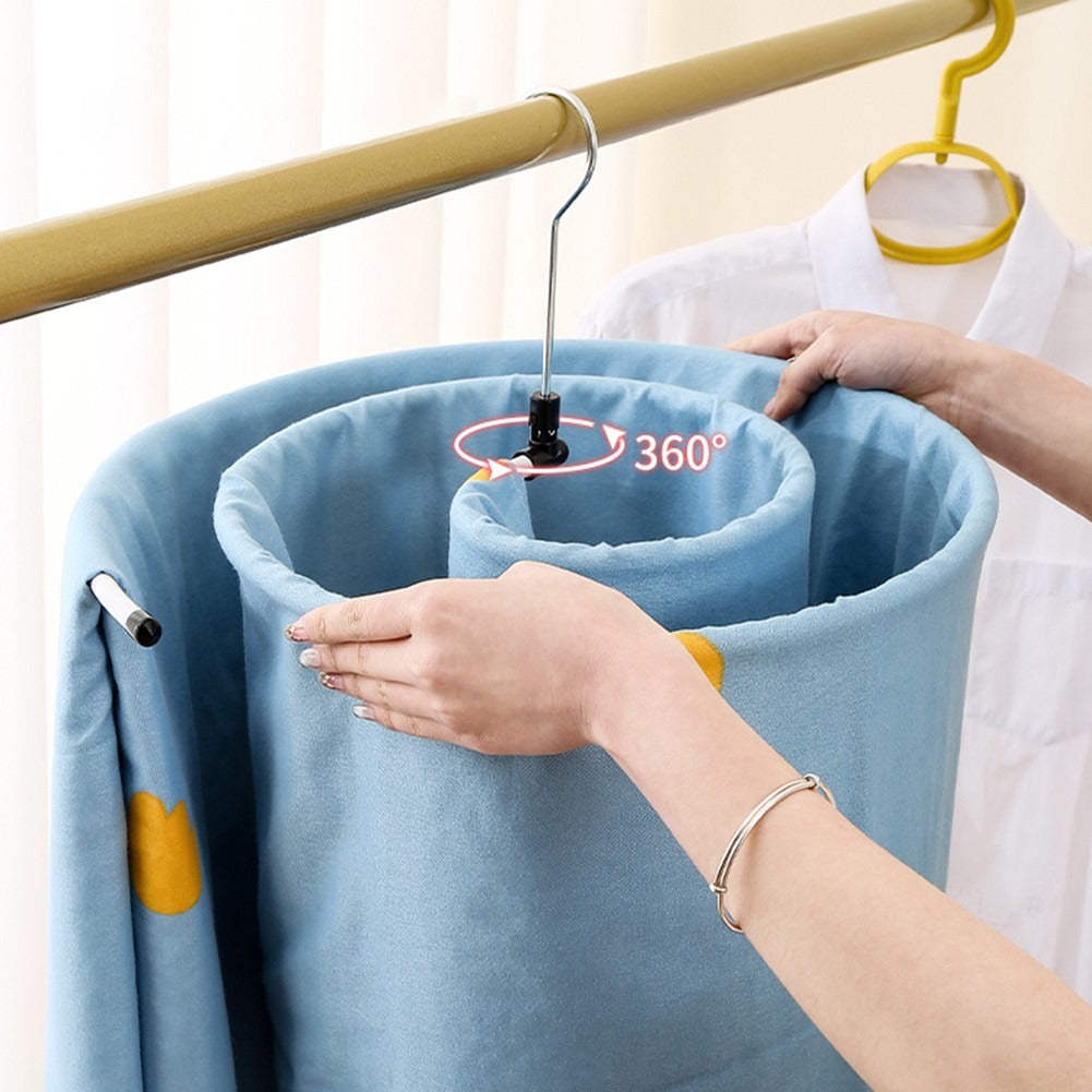 Rotating Spiral Drying Rack Metal Clothes Hanger for Home Laundry Area