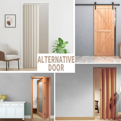 Room Partition Divider Curtains, Pleated Folding Door Curtain for Doorways