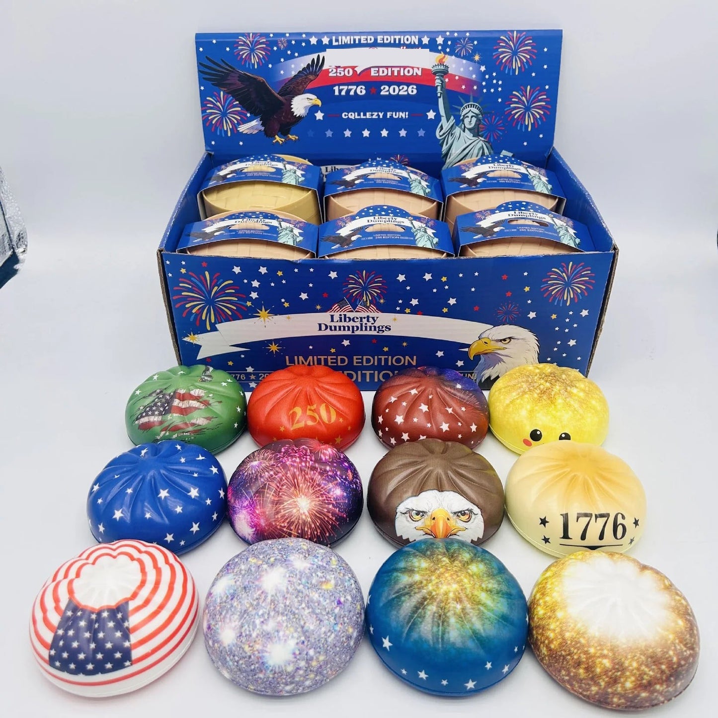 📦Limited Stock • Restock Takes Time⏰Patriotic Squishy – USA 250 Edition