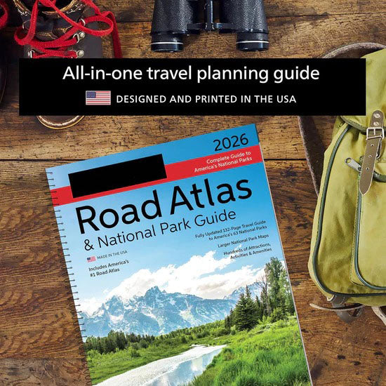 Road Atlas & National Park Guide 2026: United States, Canada, Mexico