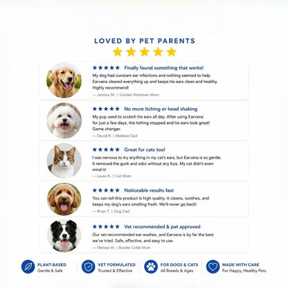 Gentle Pet Ear Wash | Odor-Free Cleaning for Dogs & Cats🌿