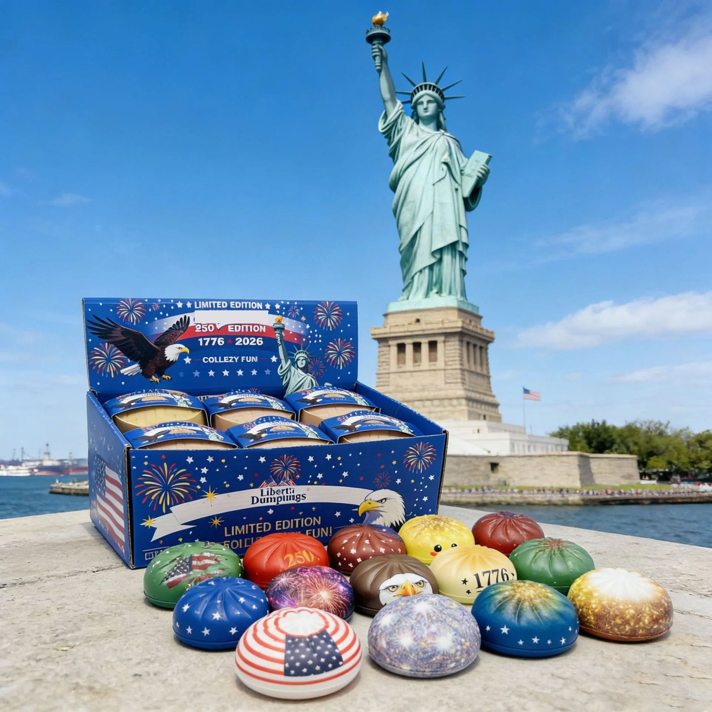 📦Limited Stock • Restock Takes Time⏰Patriotic Squishy – USA 250 Edition